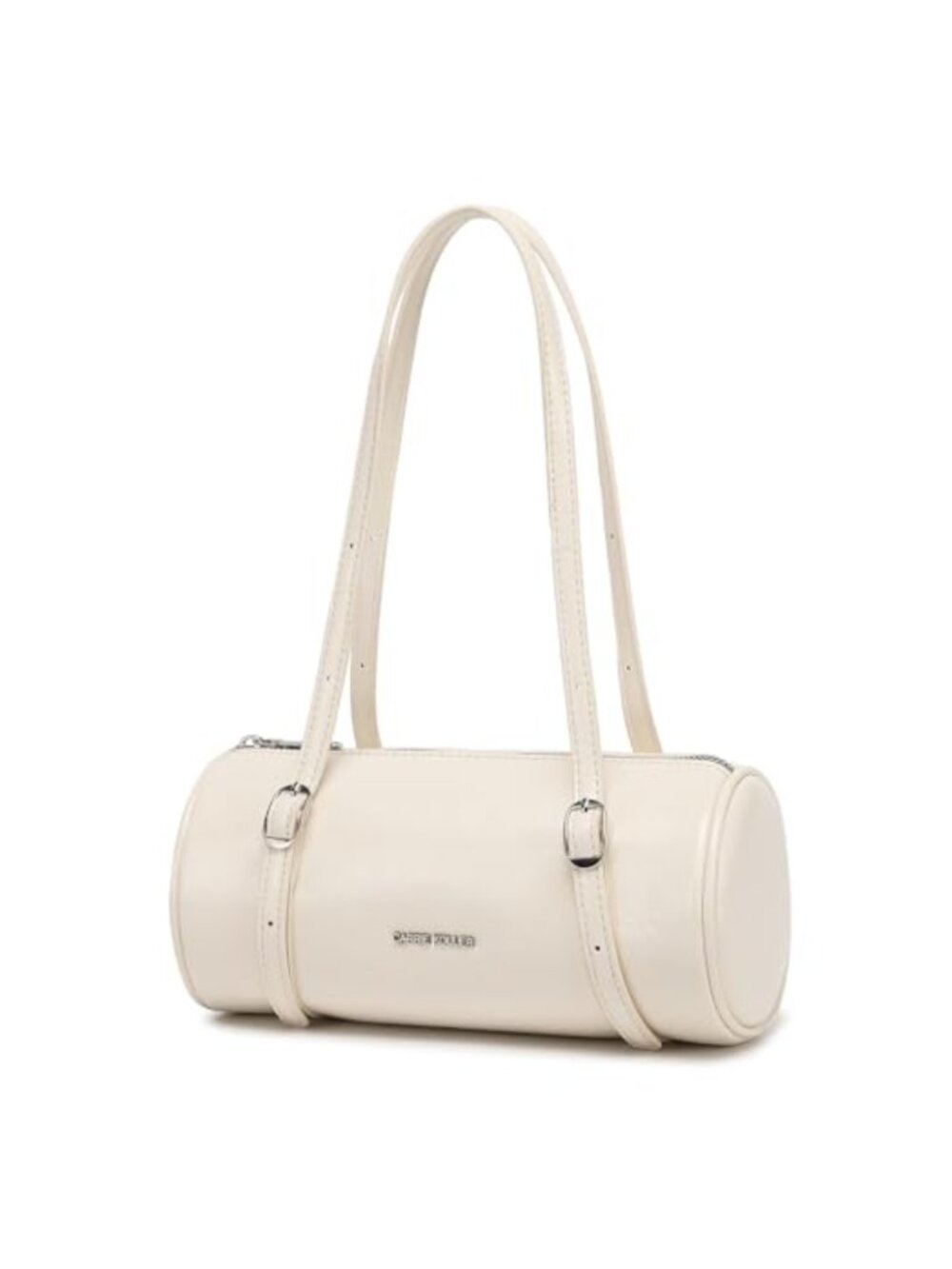 Faux Leather Cylinder Shoulder Bag Barrel Purse Top-Handle Tote Handbag